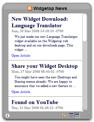RSS Feed widget